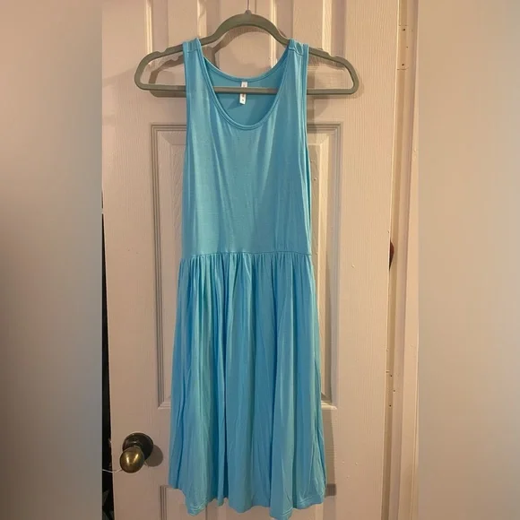 LONGYUAN Summer Dress - Stretchy Sun Dress Tank Dresses with Pockets - Picture 2 of 5